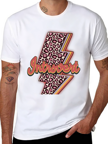 Introvert Leopard Lightning Bolt T-Shirt