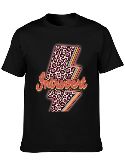Introvert Leopard Lightning Bolt T-Shirt