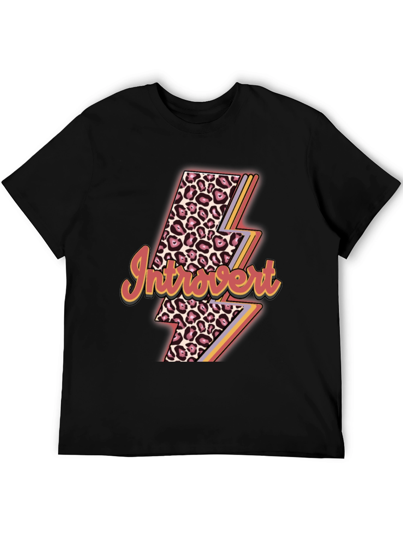 Introvert Leopard Lightning Bolt T-Shirt