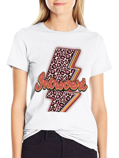 Introvert Leopard Lightning Bolt T-Shirt