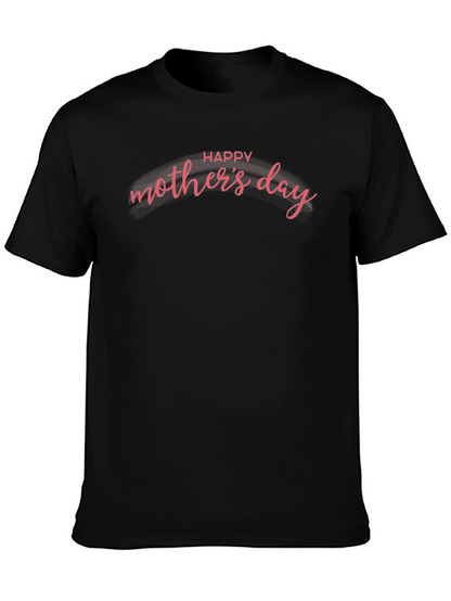 Happy Mothers Day Graphic Tee - Black