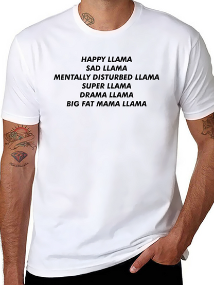 Funny Llama T-Shirt - Happy Sad Drama Llama Tee