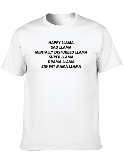 Funny Llama T-Shirt - Happy Sad Drama Llama Tee