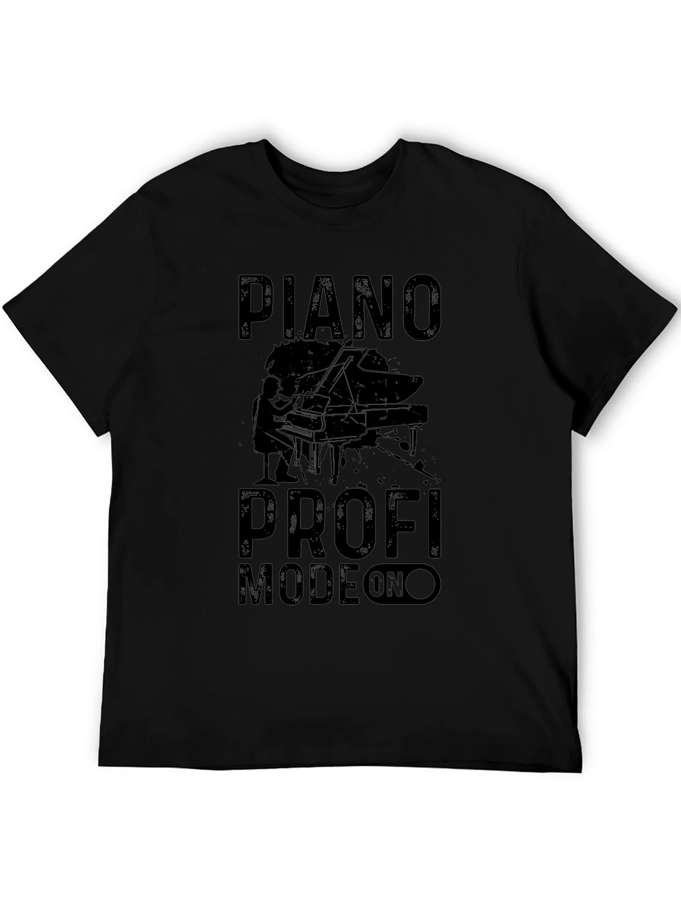 Piano Profi Mode On Black T-Shirt