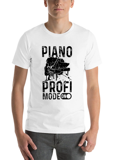 Piano Profi Mode On Black T-Shirt