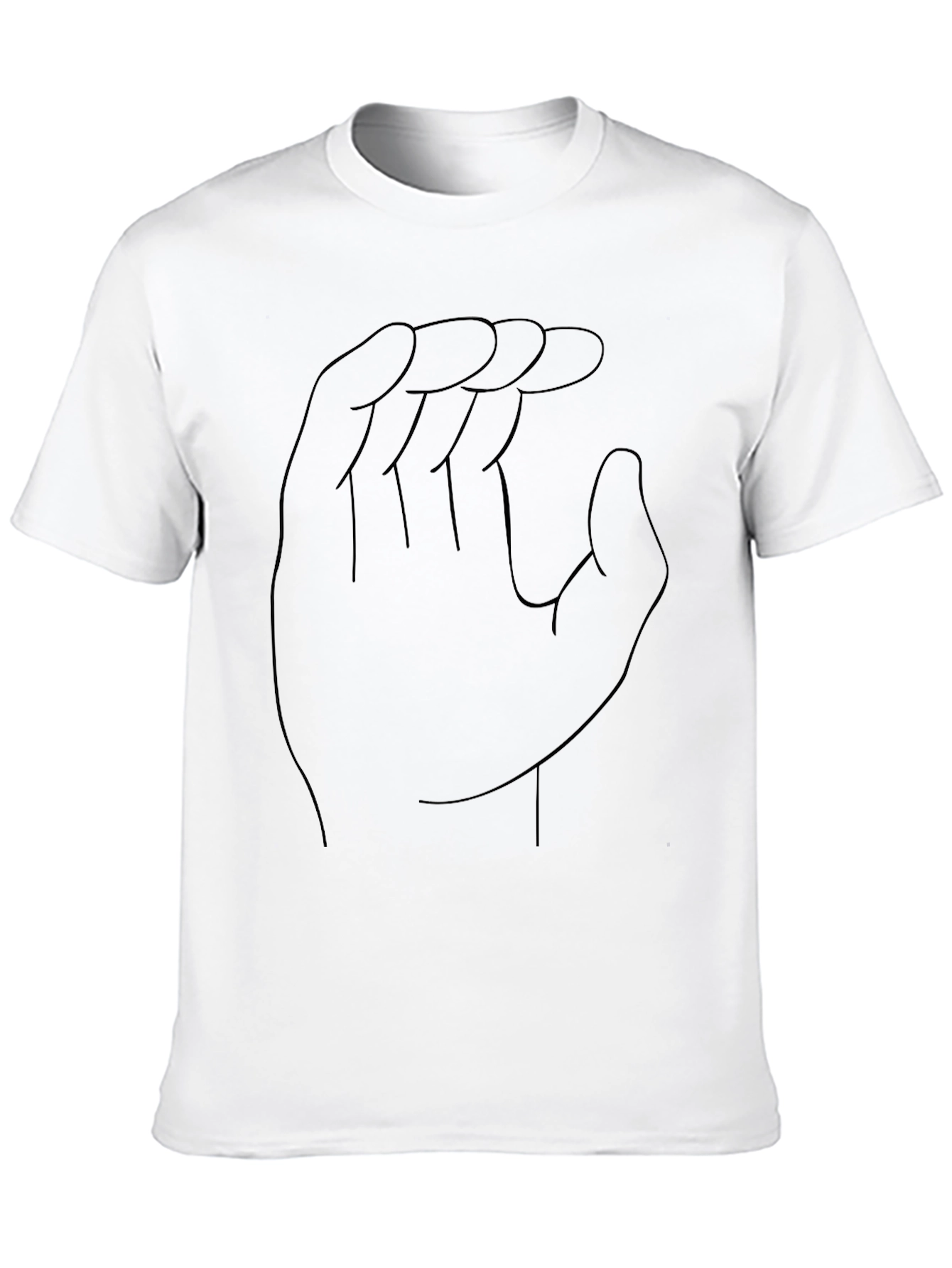 Hand Gesture Outline Black Tee