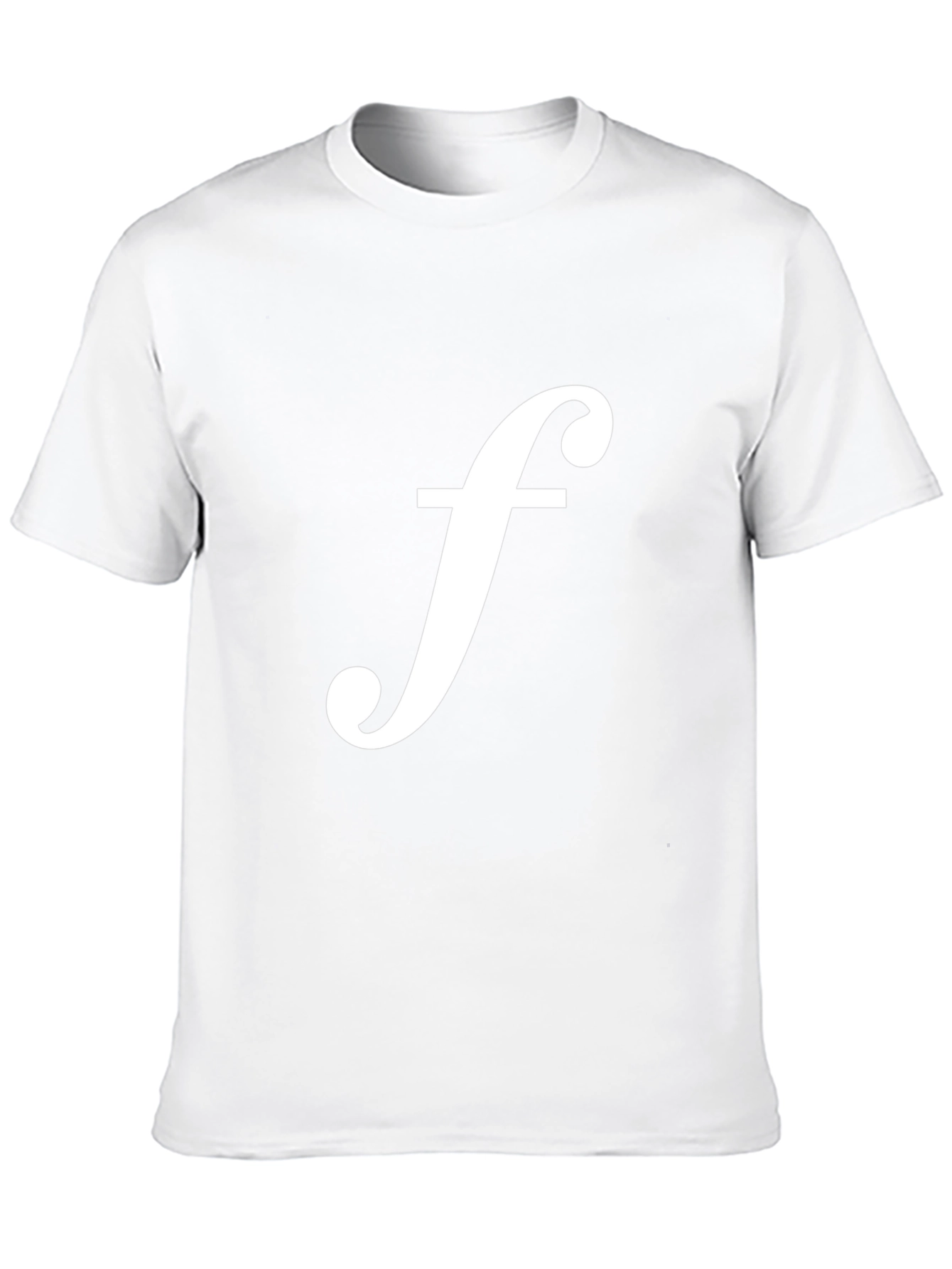 Black T-Shirt with White f Logo