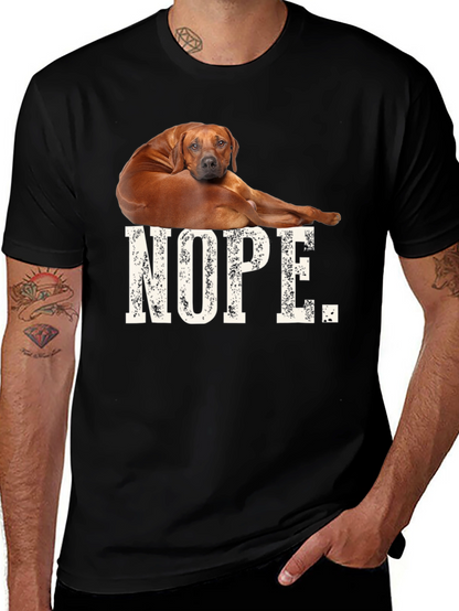 Nope Dog T-Shirt Funny Novelty Tee