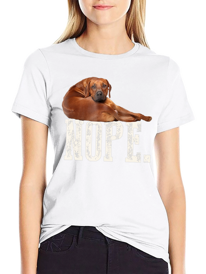 Nope Dog T-Shirt Funny Novelty Tee