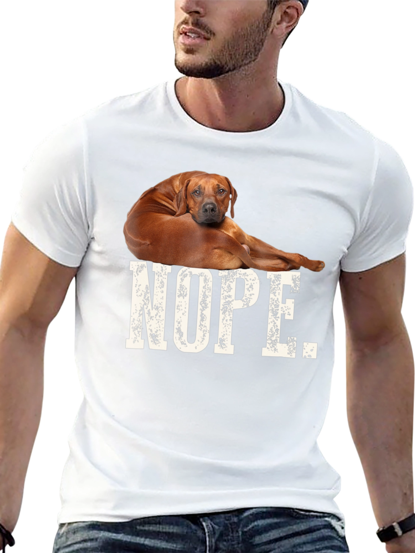 Nope Dog T-Shirt Funny Novelty Tee