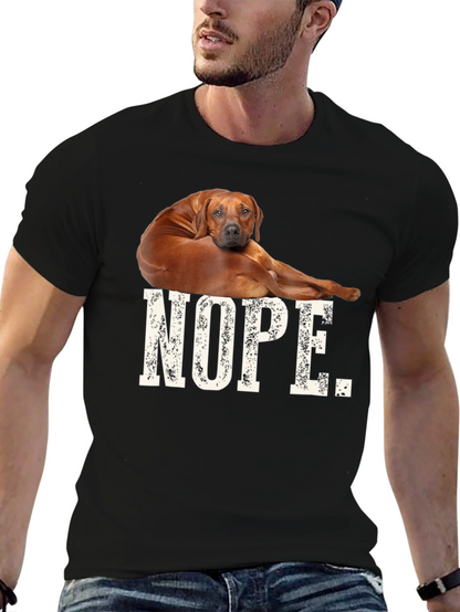 Nope Dog T-Shirt Funny Novelty Tee