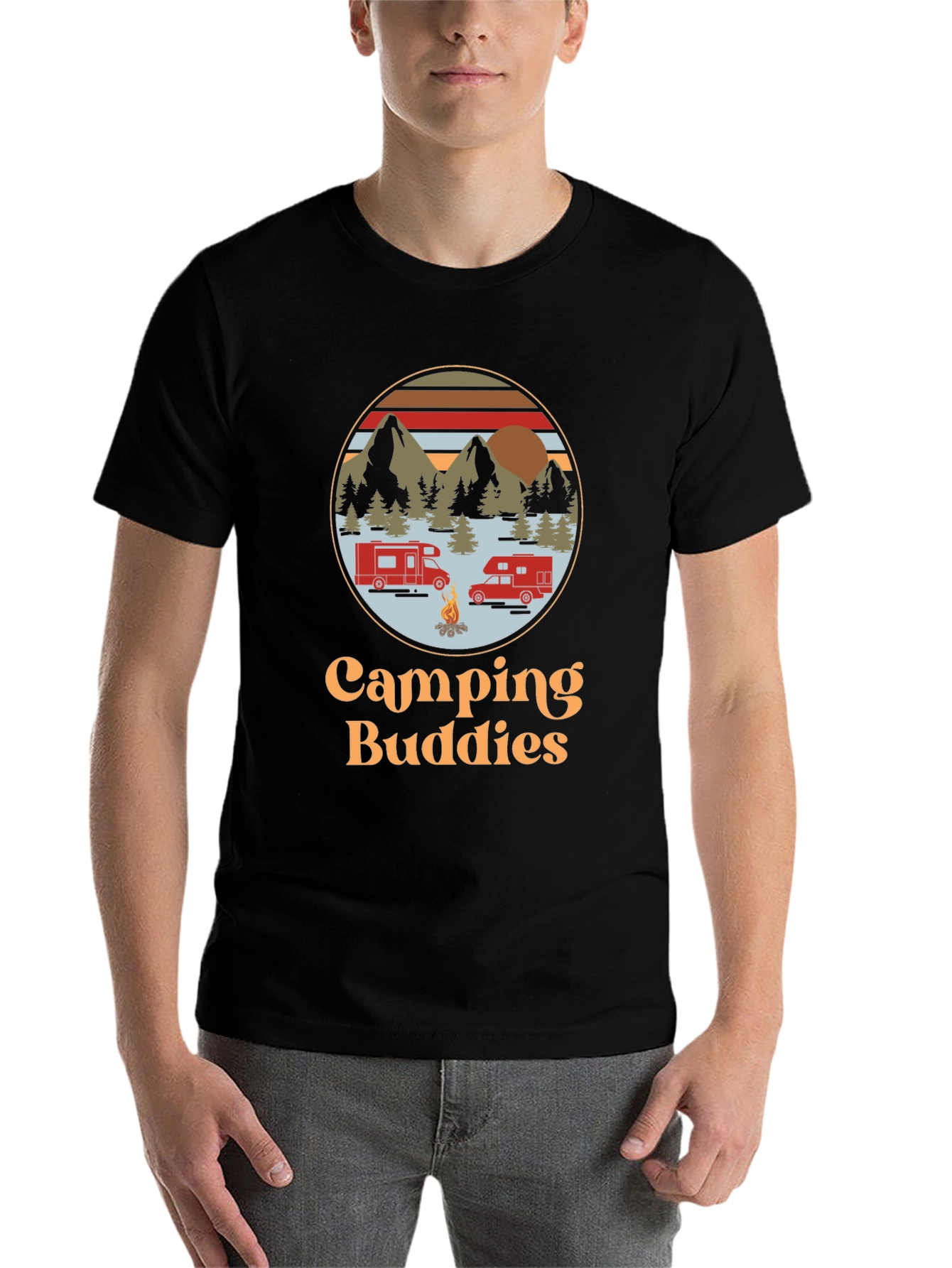 Camping Buddies Graphic Tee - Adventure Ready!