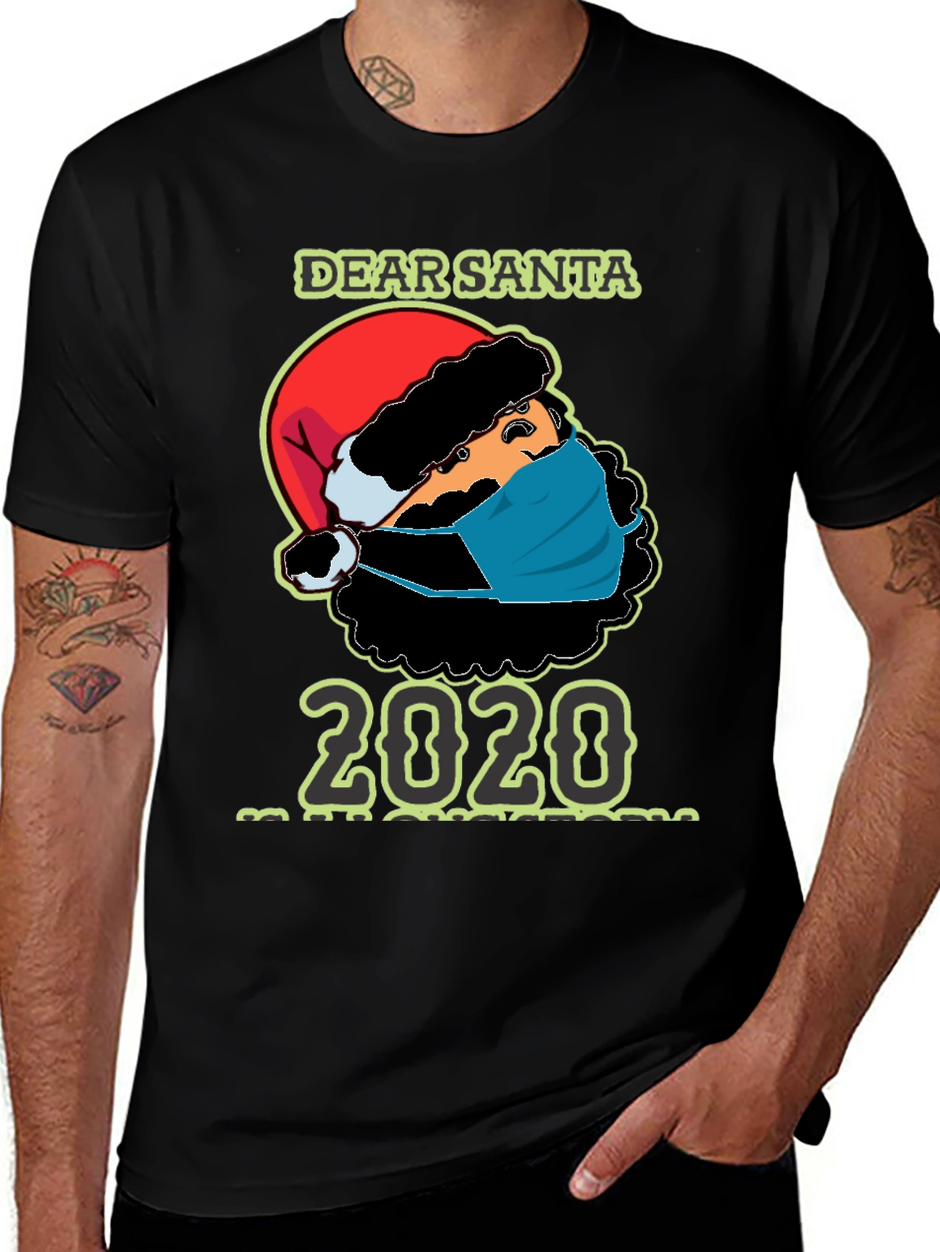 Dear Santa 2020 Masked Santa T-Shirt