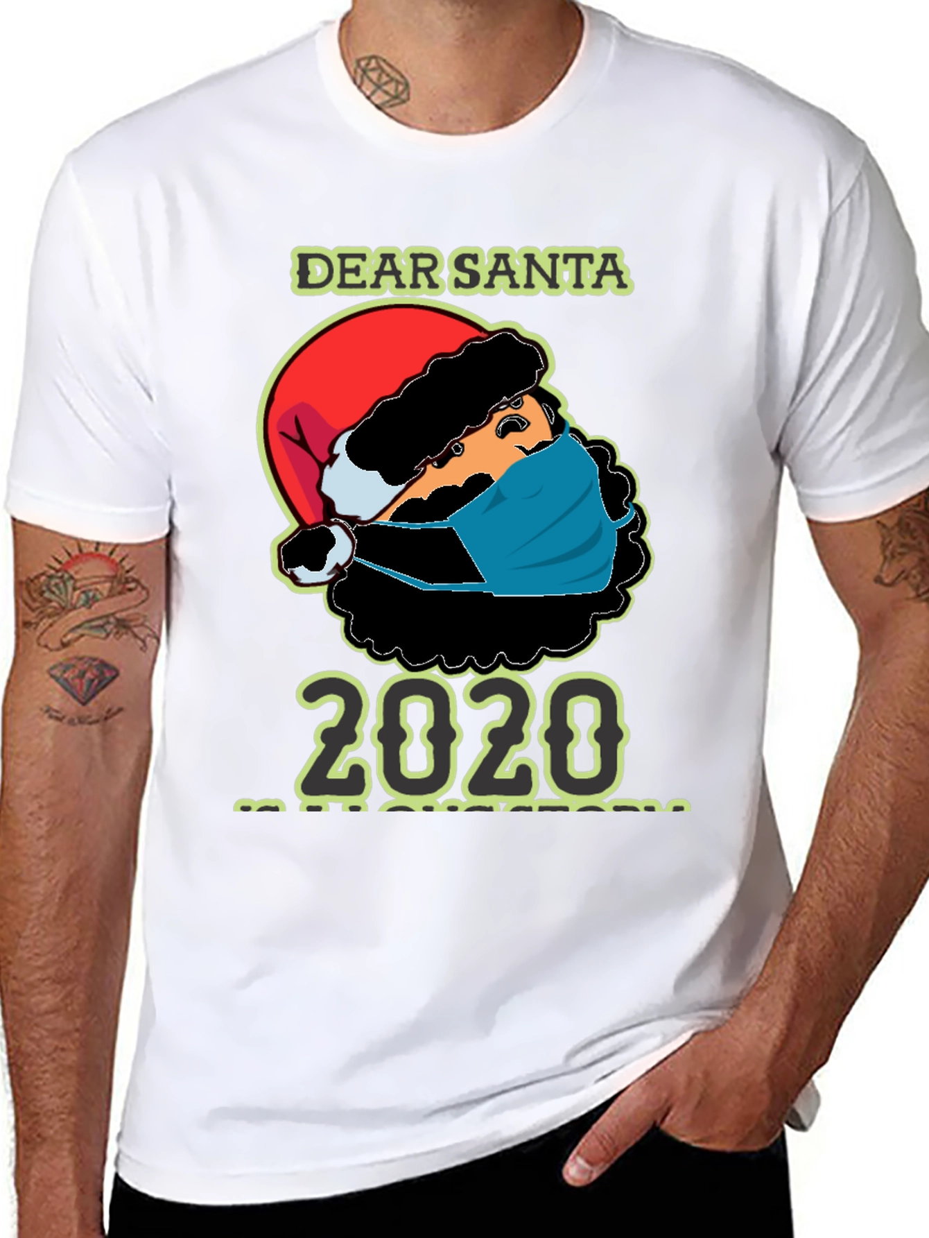 Dear Santa 2020 Masked Santa T-Shirt