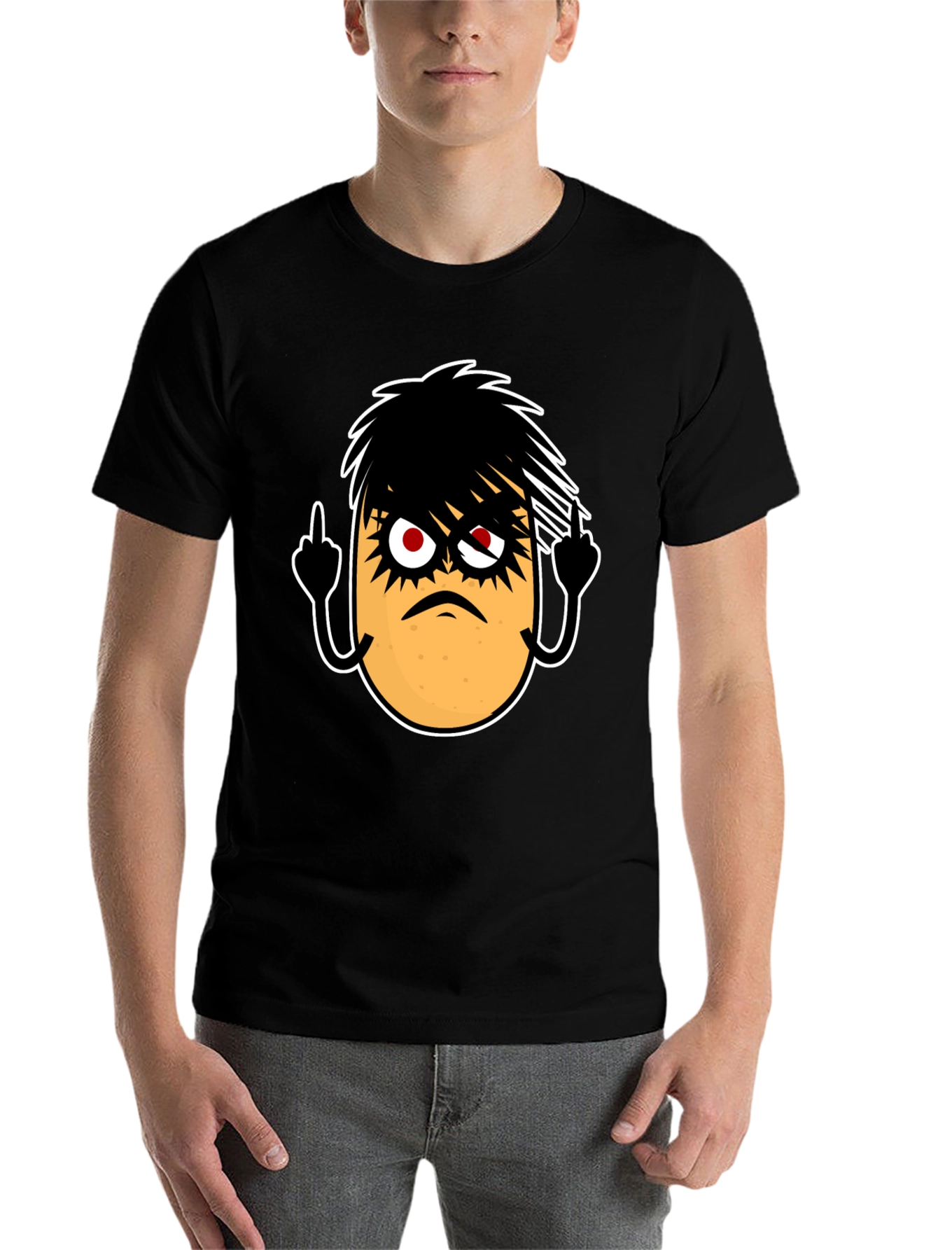 Emo Potato Funny Graphic T-Shirt
