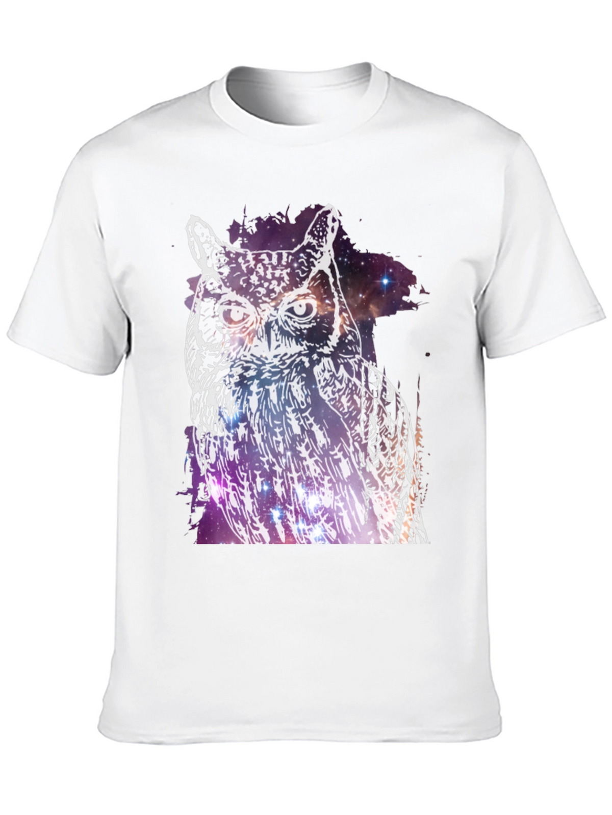 Cosmic Owl Graphic Tee - Mens Black T-Shirt