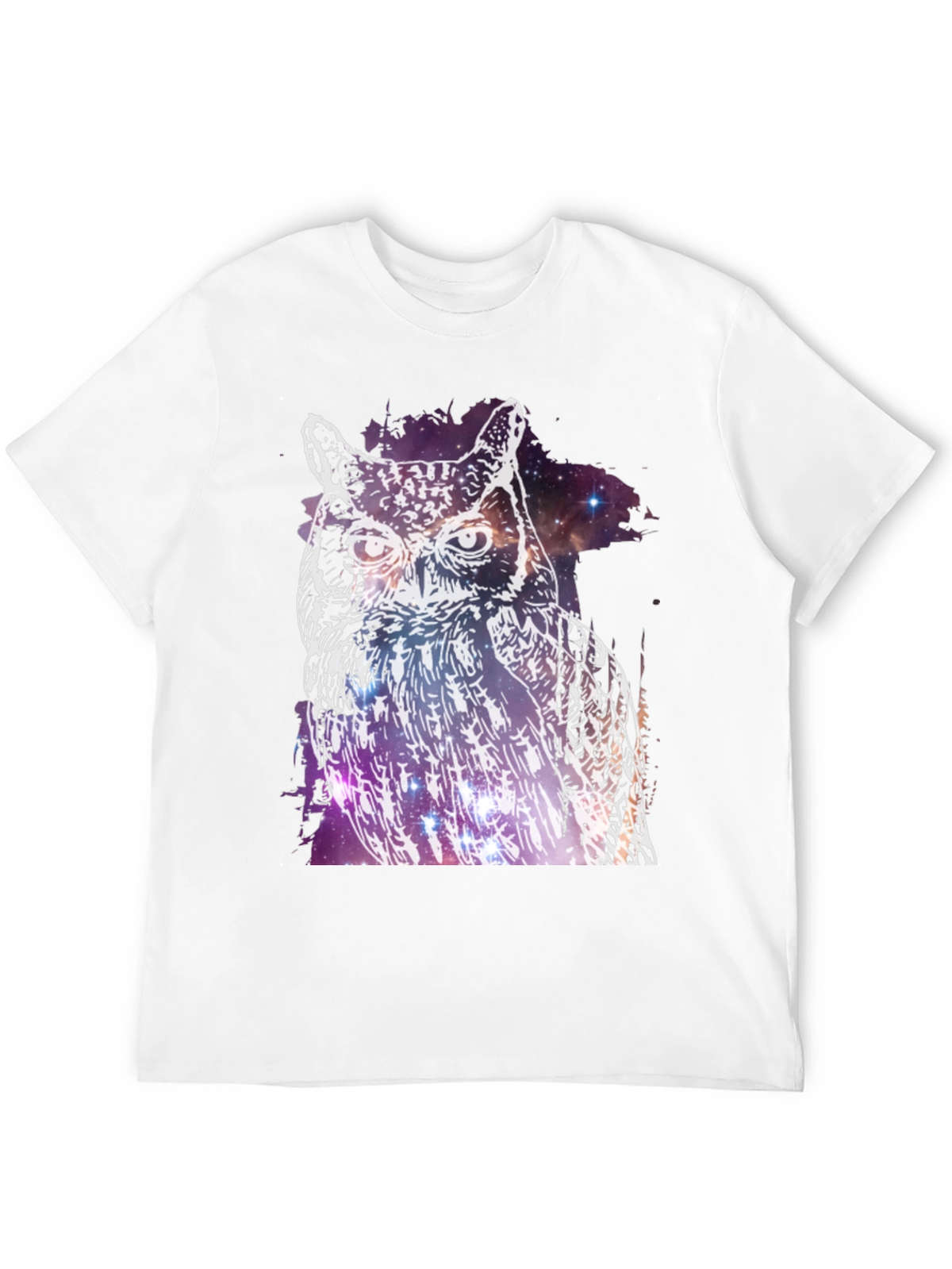 Cosmic Owl Graphic Tee - Mens Black T-Shirt