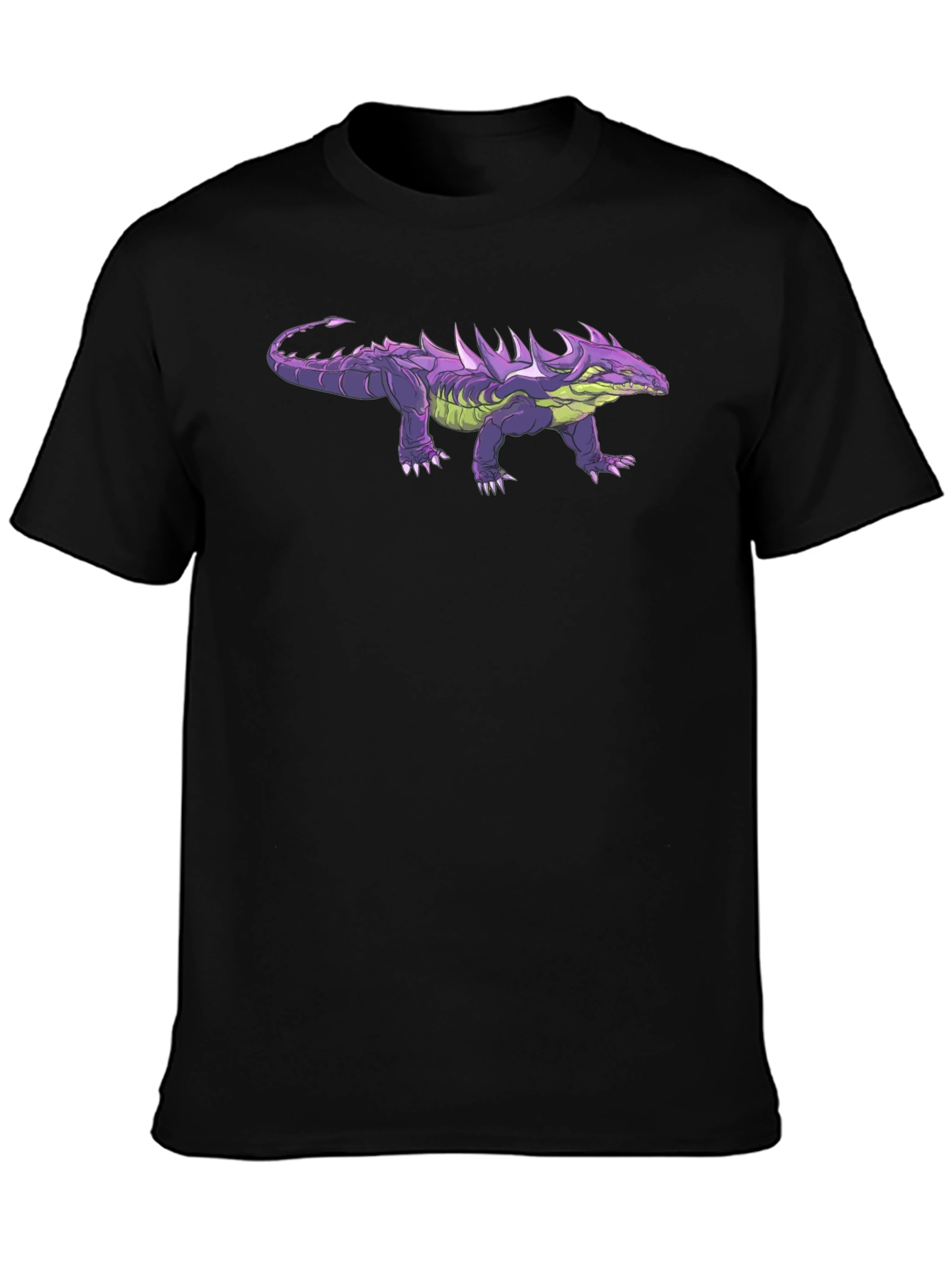 Purple Spiked Lizard Graphic T-Shirt