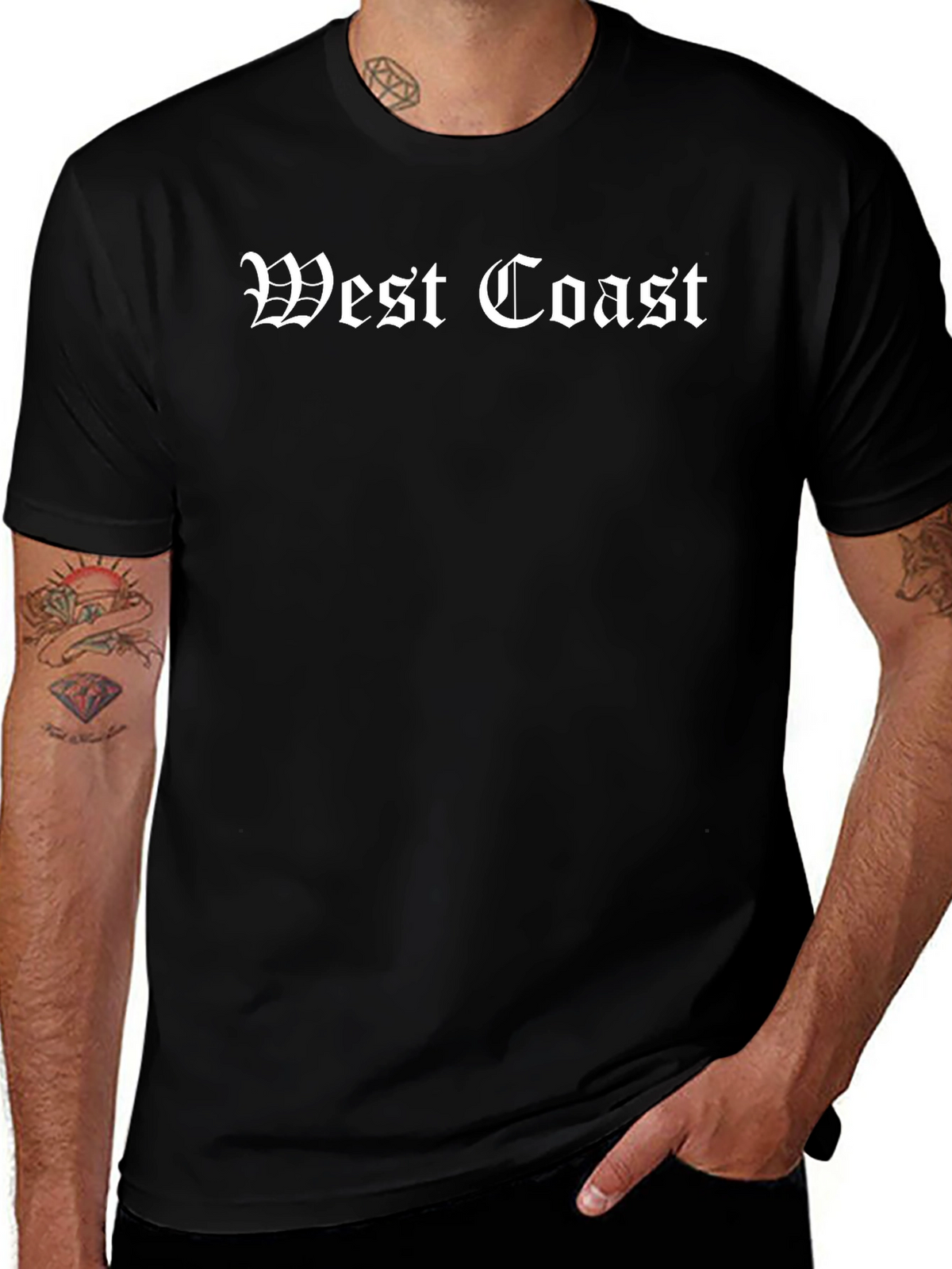 West Coast Graphic Black T-Shirt