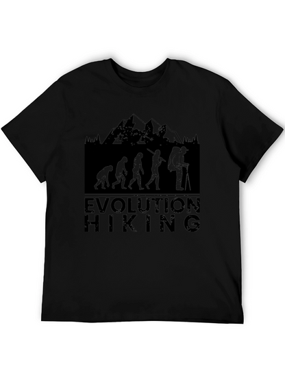 Evolution Hiking T-Shirt - Black Graphic Tee