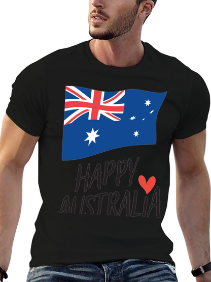 Happy Australia Day T-Shirt - Unisex Black Tee