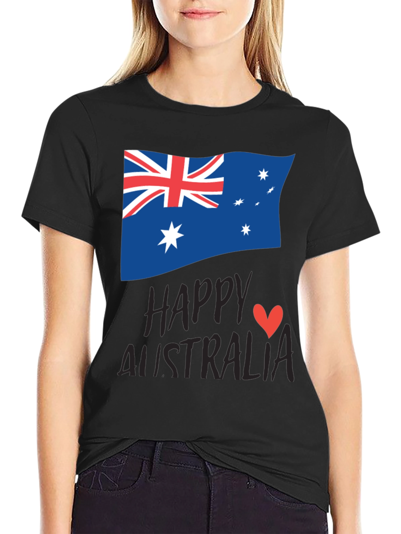 Happy Australia Day T-Shirt - Unisex Black Tee