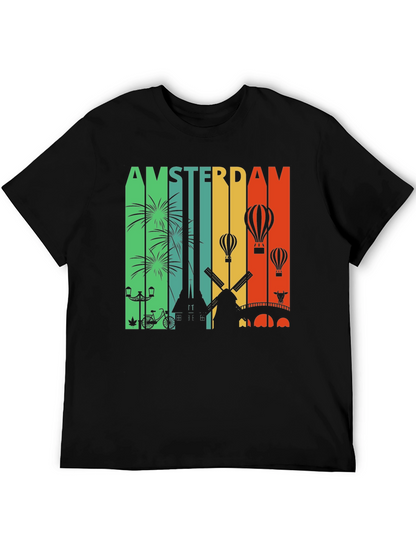 Amsterdam Cityscape Graphic Tee