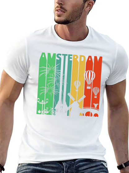 Amsterdam Cityscape Graphic Tee