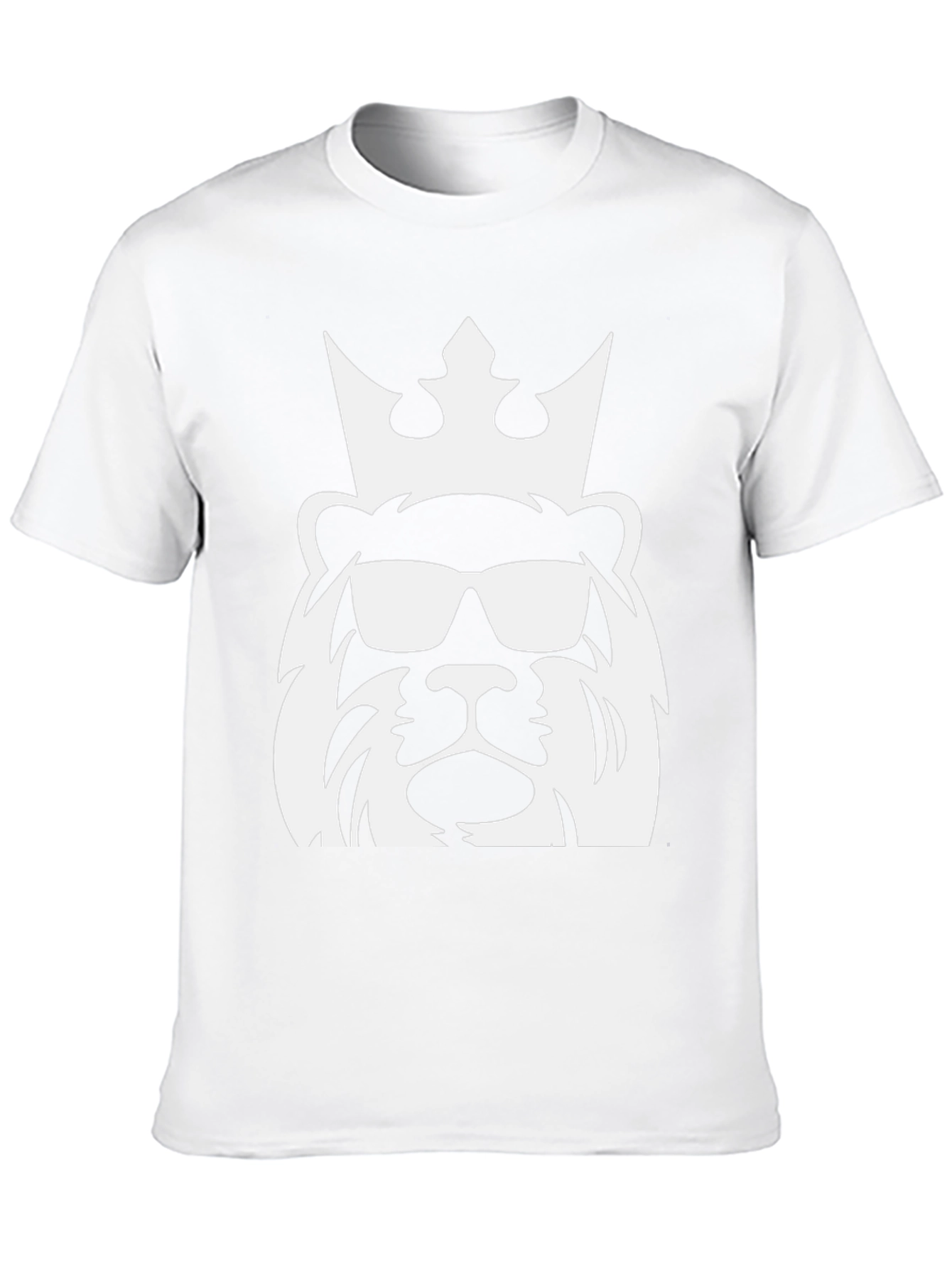 Cool Lion King Graphic Tee - Black