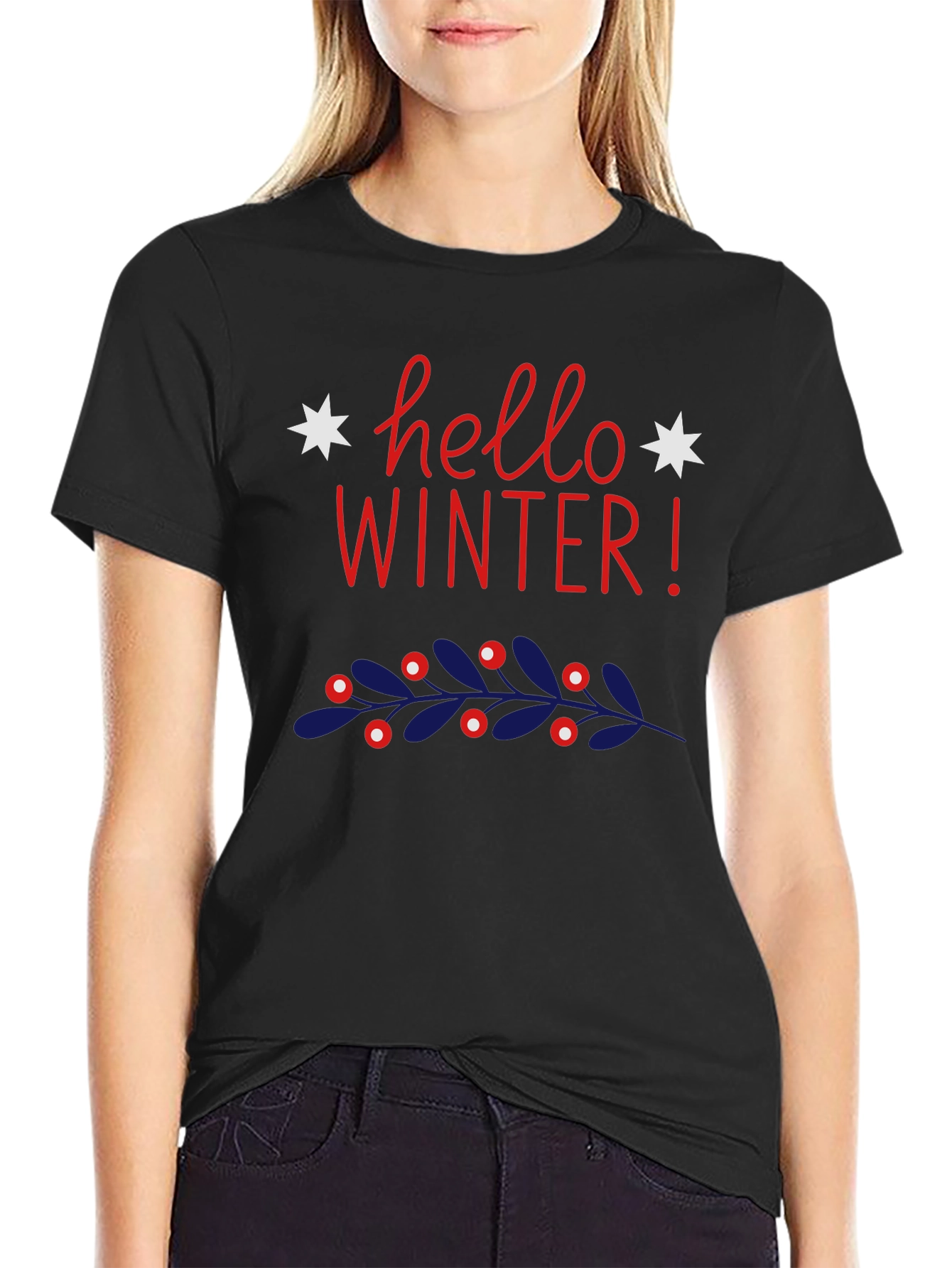 Hello Winter Graphic Tee - Holiday Style