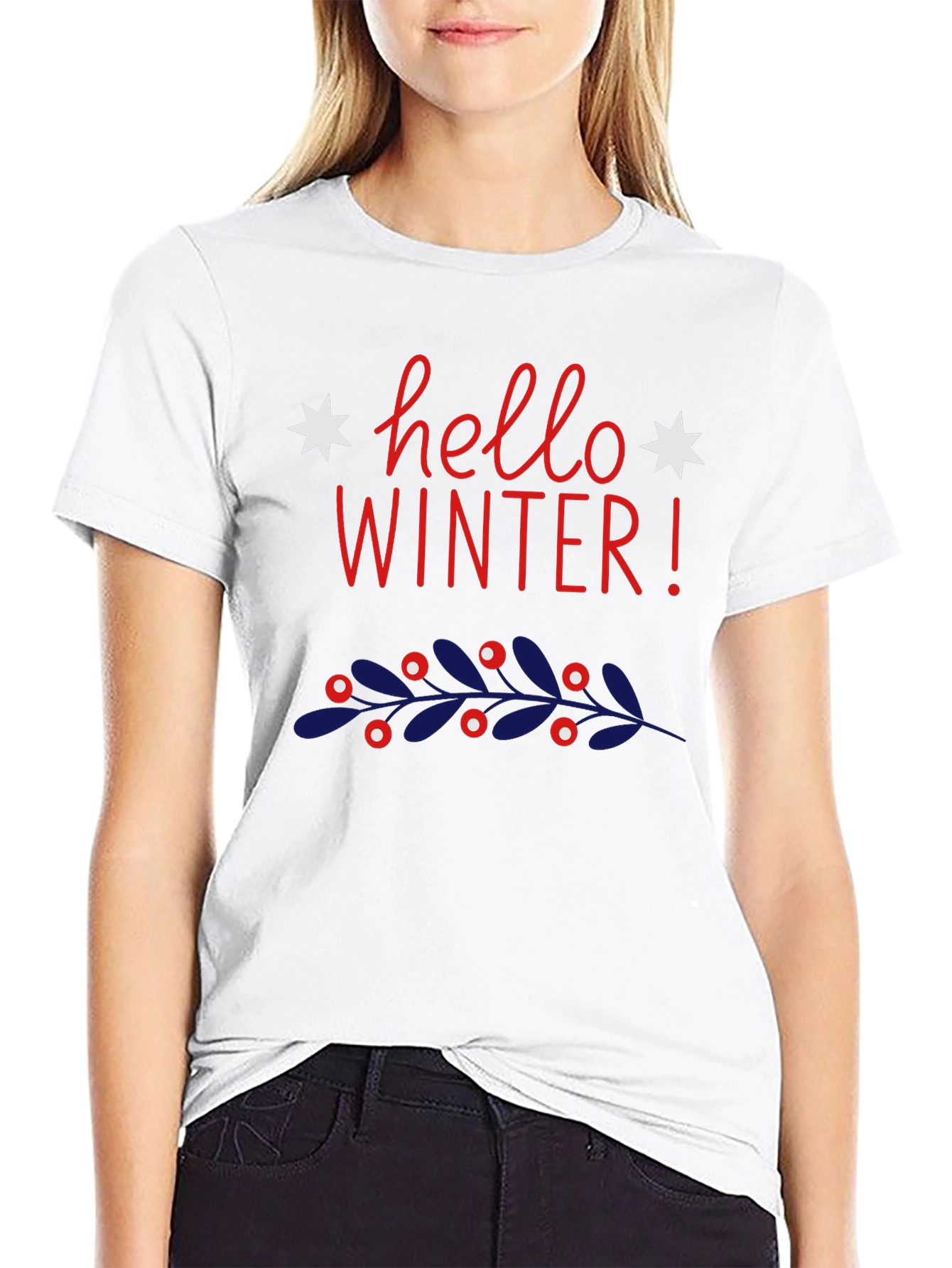 Hello Winter Graphic Tee - Holiday Style