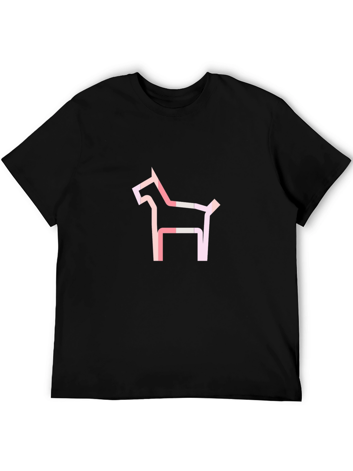 Abstract Dog Graphic Tee - Modern Black T-Shirt