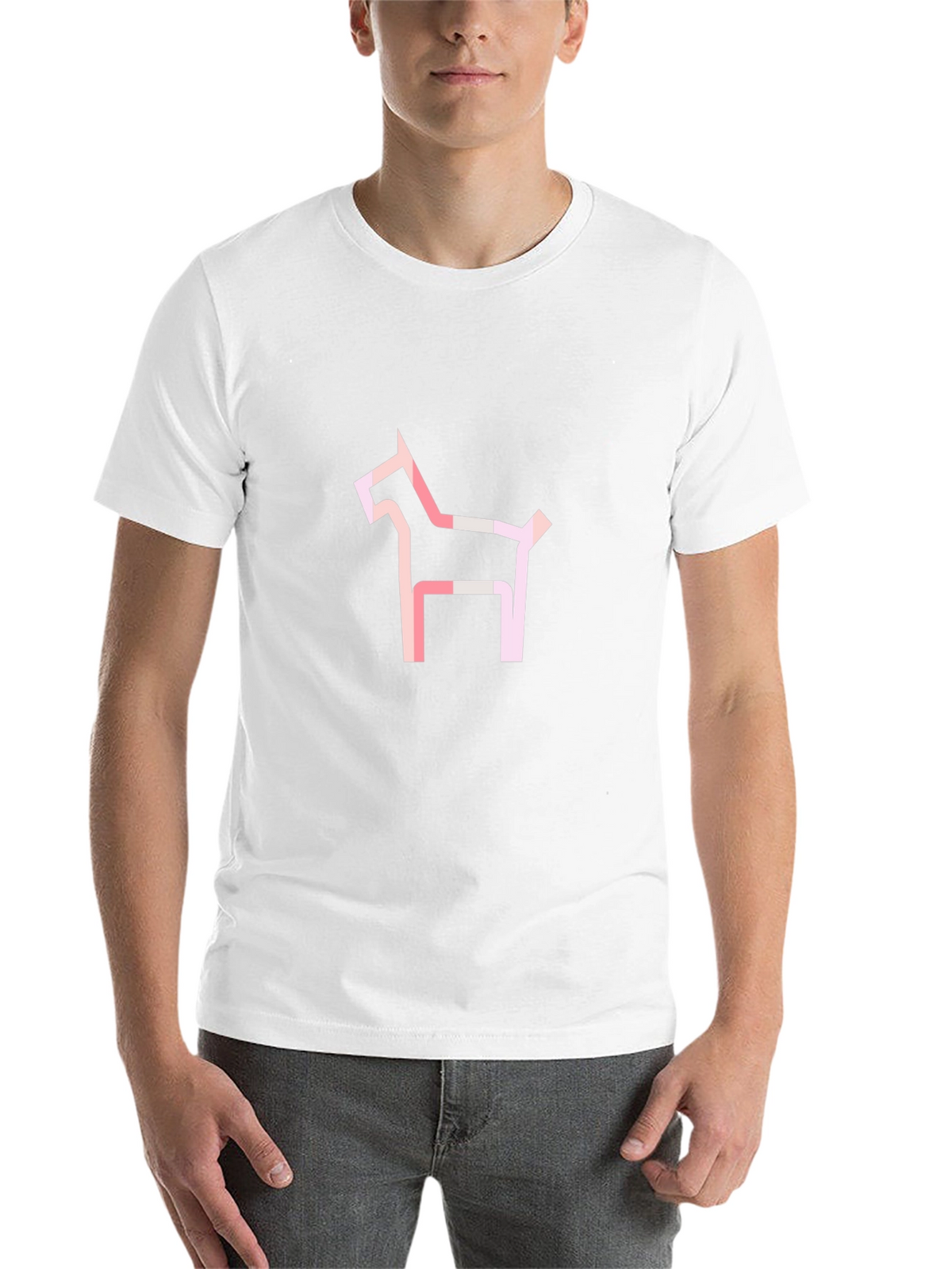 Abstract Dog Graphic Tee - Modern Black T-Shirt