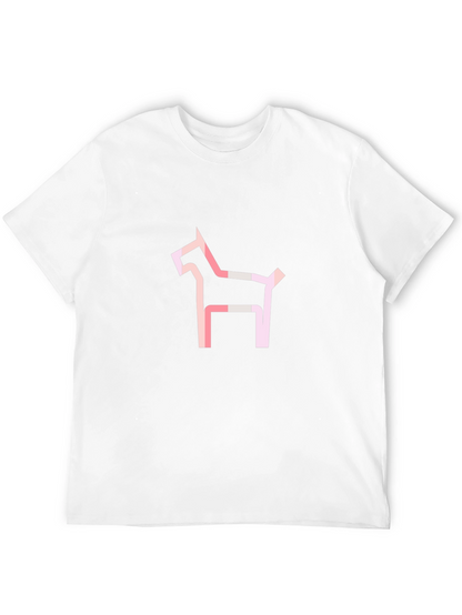 Abstract Dog Graphic Tee - Modern Black T-Shirt