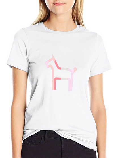 Abstract Dog Graphic Tee - Modern Black T-Shirt