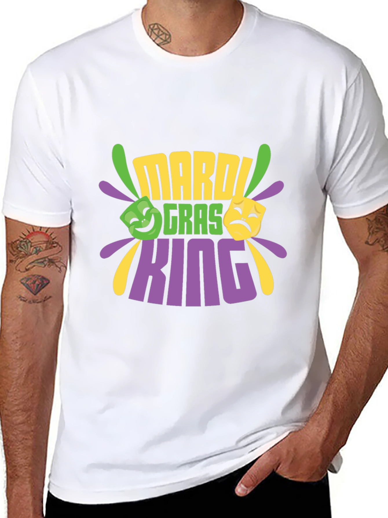 Mardi Gras King Black T-Shirt