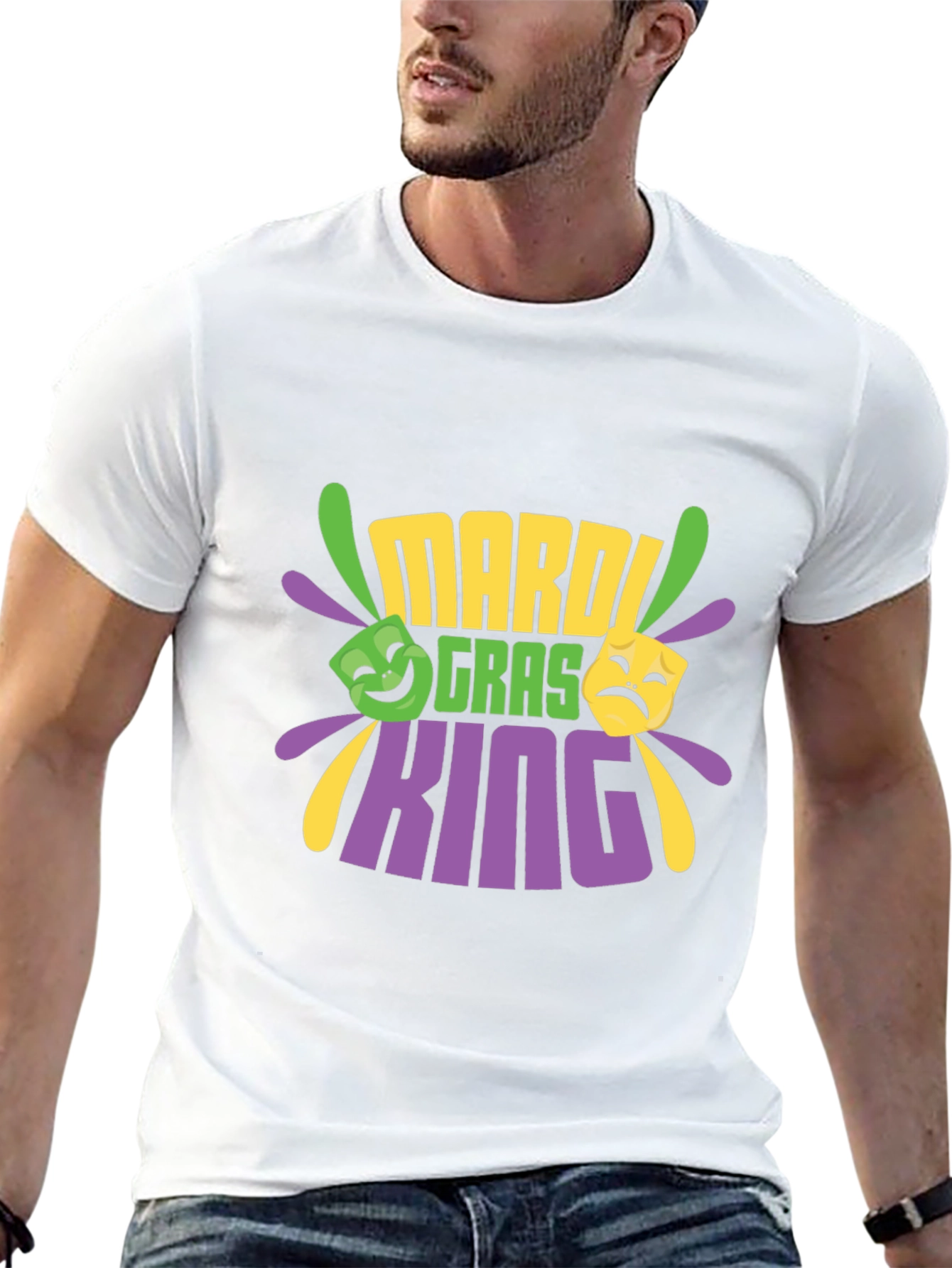 Mardi Gras King Black T-Shirt