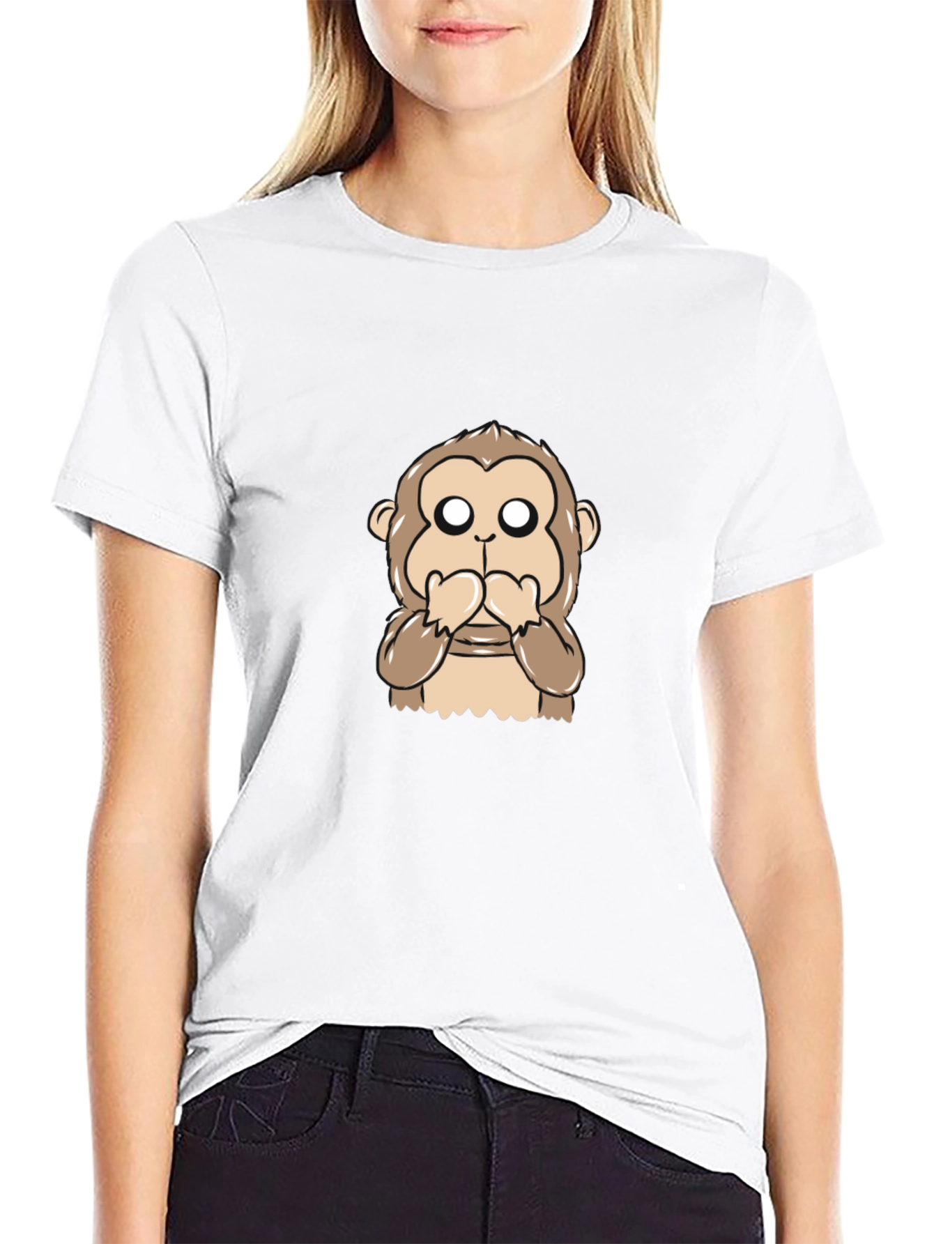 Speak No Evil Monkey Graphic T-Shirt