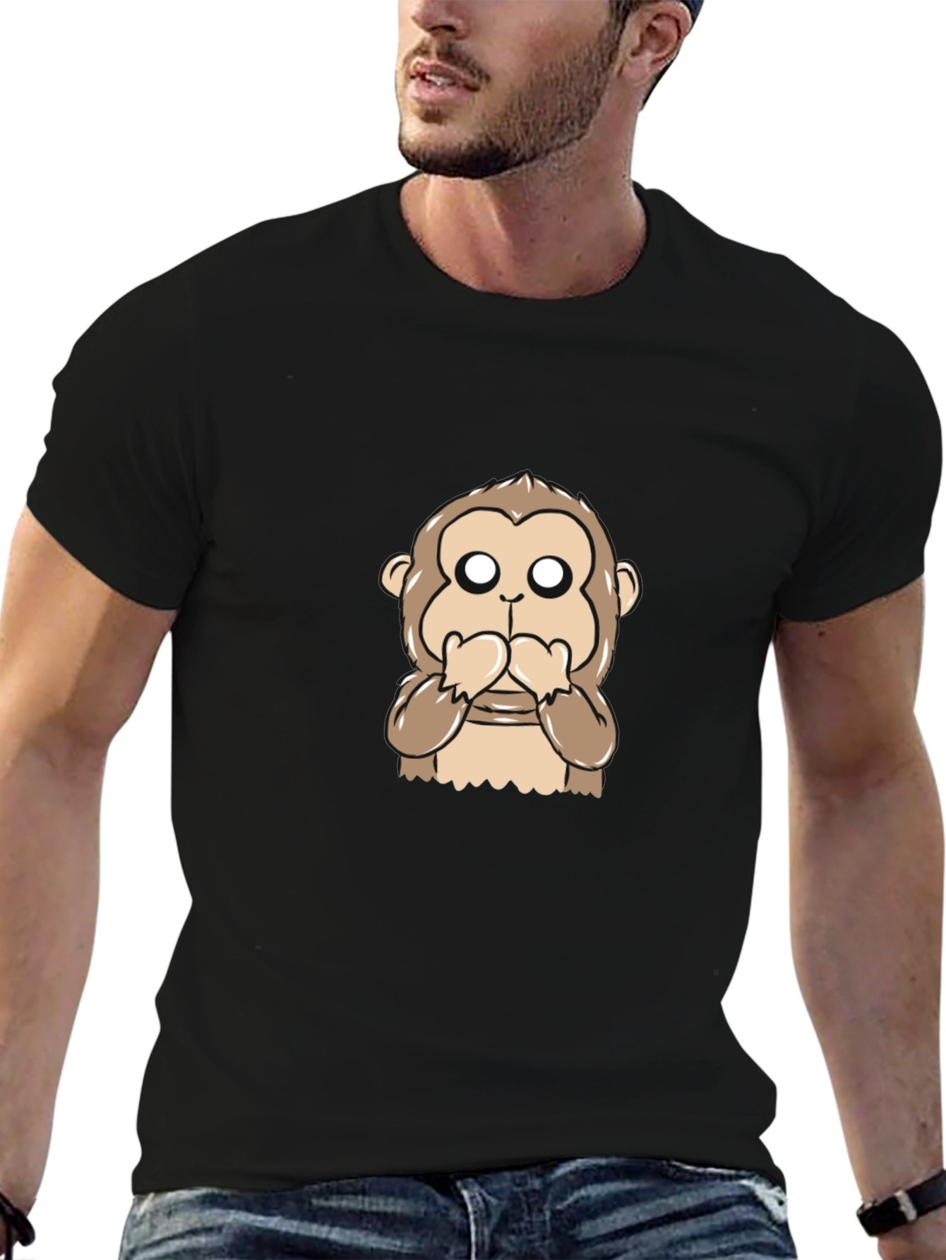 Speak No Evil Monkey Graphic T-Shirt