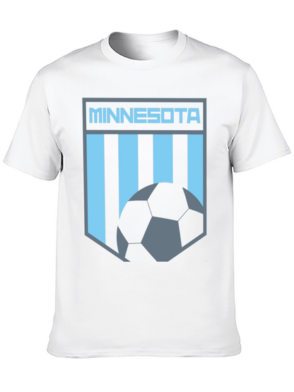 Minnesota Soccer Graphic Tee - Black Cotton T-Shirt