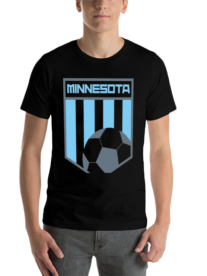 Minnesota Soccer Graphic Tee - Black Cotton T-Shirt