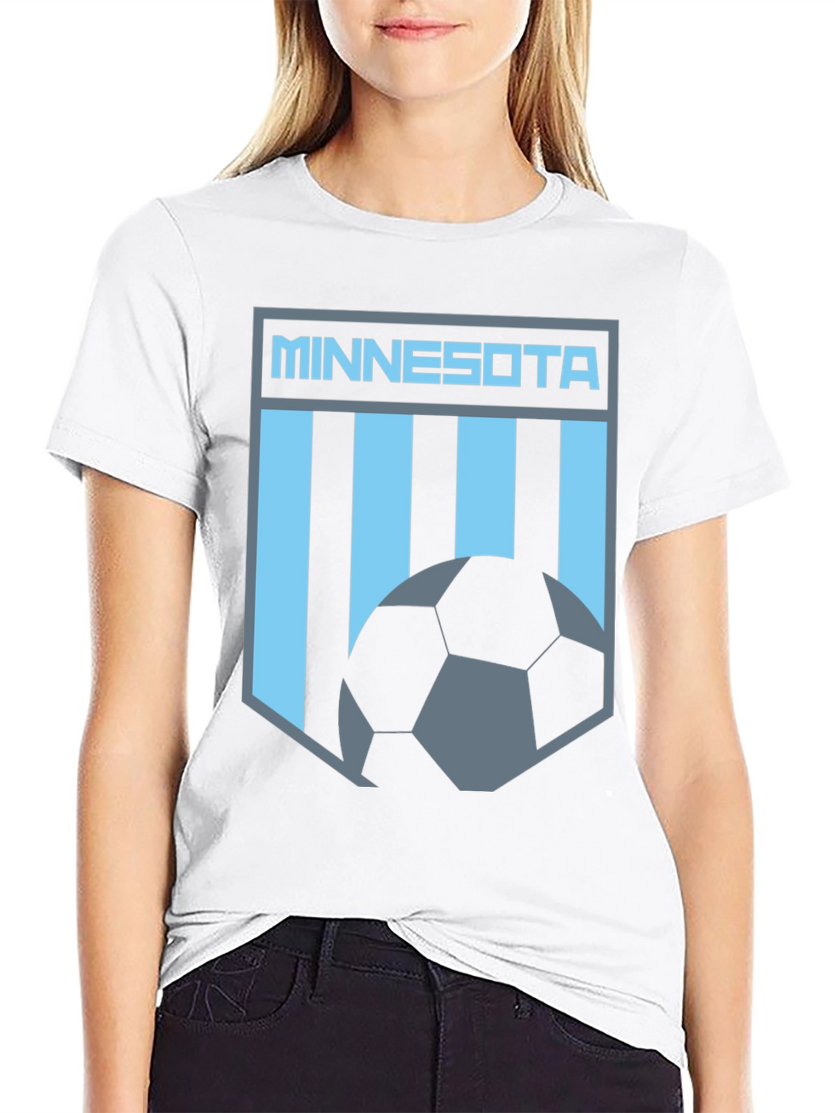 Minnesota Soccer Graphic Tee - Black Cotton T-Shirt