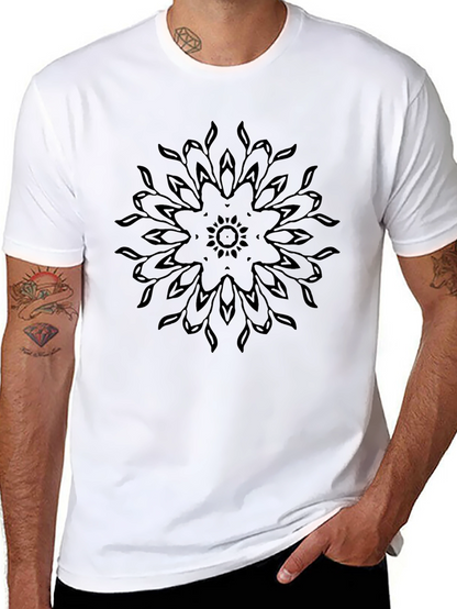 Black Mandala Graphic Tee - Stylish & Comfortable