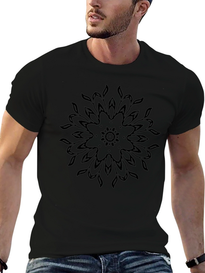 Black Mandala Graphic Tee - Stylish & Comfortable