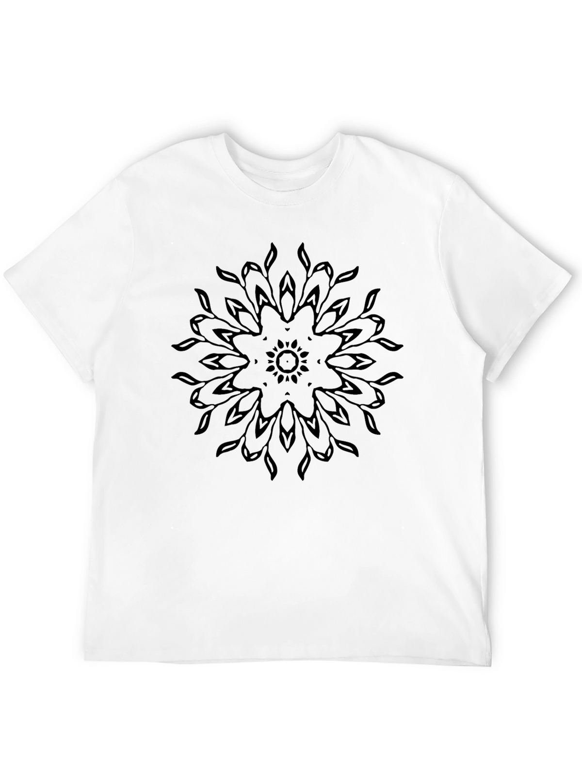 Black Mandala Graphic Tee - Stylish & Comfortable