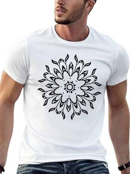 Black Mandala Graphic Tee - Stylish & Comfortable
