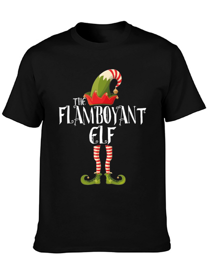 Flamboyant Elf Graphic Tee - Holiday T-Shirt