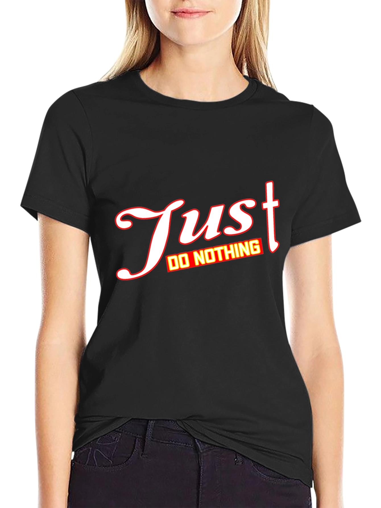 Just Do Nothing Graphic Tee - Mens Black T-Shirt