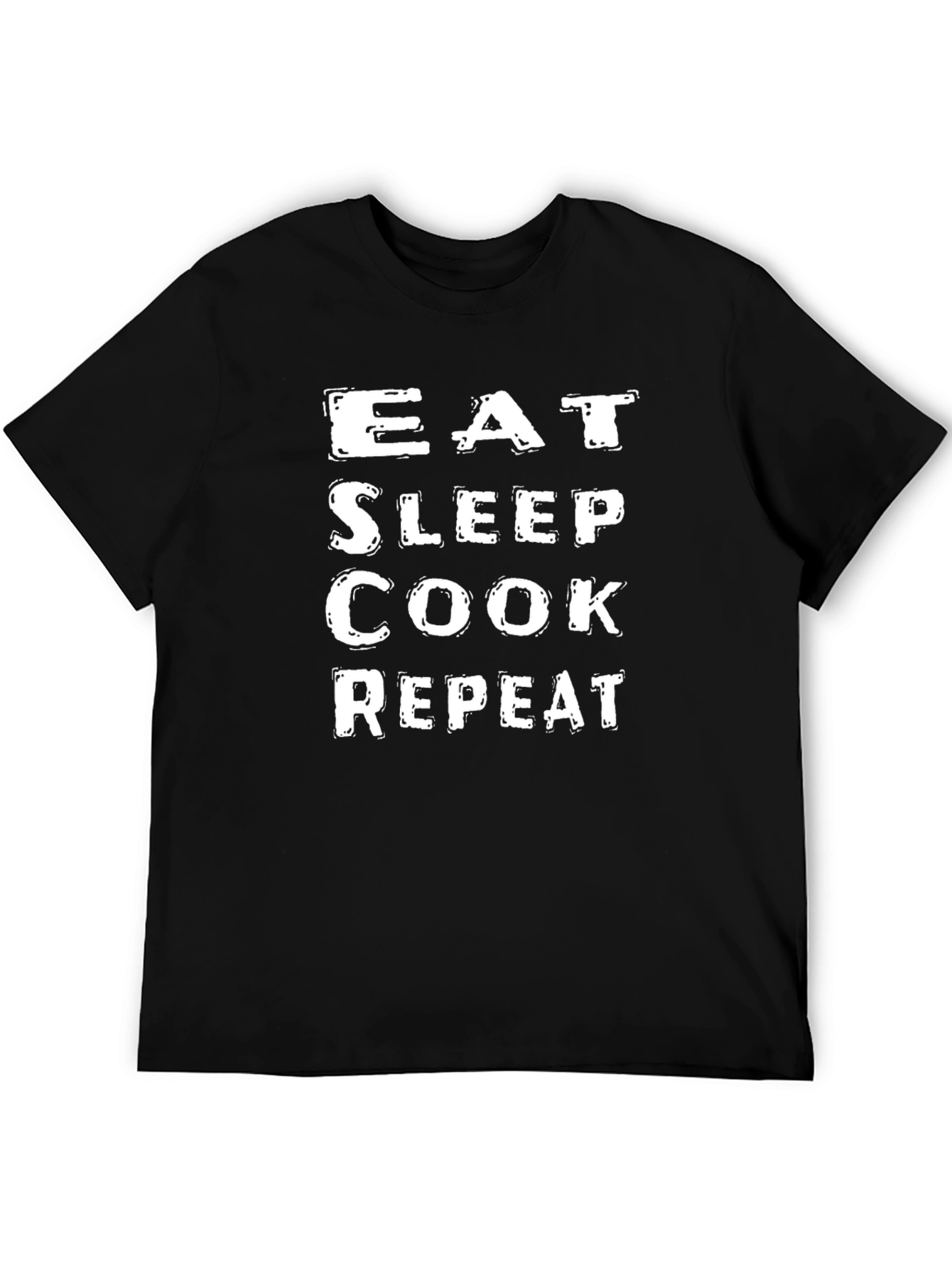 Eat Sleep Cook Repeat Black T-Shirt