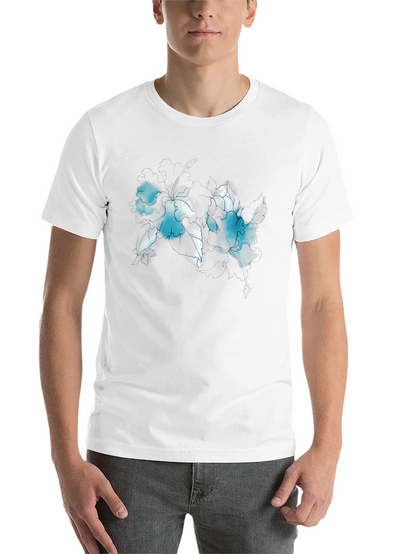 Abstract World Map Black T-Shirt
